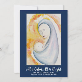 Jul Bibelns skrift vattenfärg religiös konst Julkort