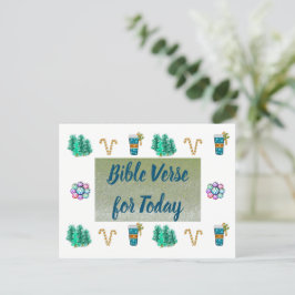 Jul Bibelvers Idag Falskt Glitter Postkort Helg Vykort