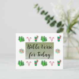 Jul Bibelvers Idag Falskt Glitter Postkort Helg Vykort
