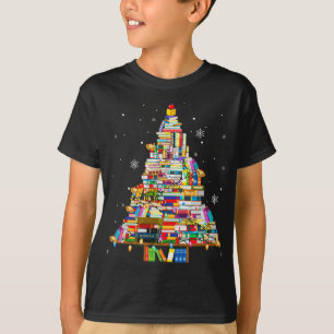 Jul Bibliotek Träd Ljus för bibliotekarier och bo T Shirt