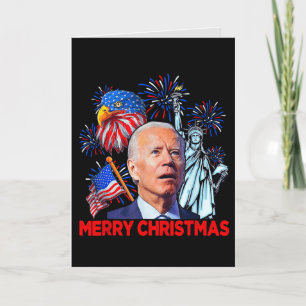 Jul Biden Funny Joe Biden Confused Julafton Helgkort