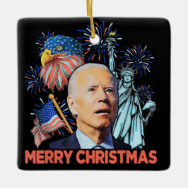 Jul Biden Funny Joe Biden Confused Julafton Julgransprydnad Keramik