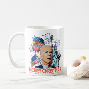 Jul Biden Funny Joe Biden Confused Julafton Kaffemugg