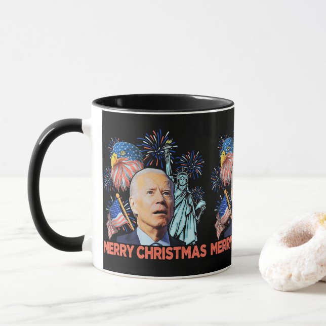 Jul Biden Funny Joe Biden Confused Julafton Mugg (Med munk)