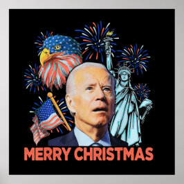 Jul Biden Funny Joe Biden Confused Julafton Poster
