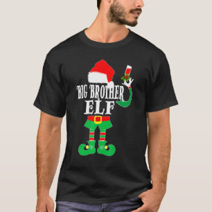 Jul Big Brother ELF Julafton Pajama Matching Fam T Shirt