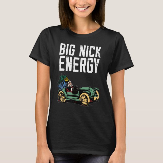 Jul Big Nick Energy Ugly Sweater T Shirt (Framsida)