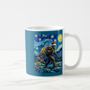 Jul Bigfoot Tomte Hatt Van Gogh Stjärnklar Natt Kaffemugg
