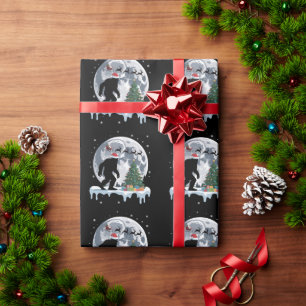 Jul Bigfoot Tomte Träd Sleigh Måne Ren Snö Presentpapper
