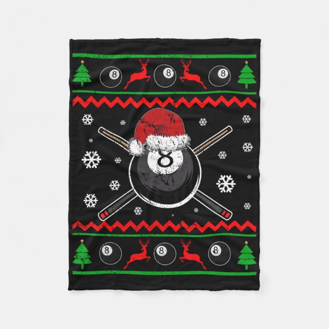 Jul Billiard Snooker Bassäng Sport Funny Gift Fleecefilt (Framsidan)