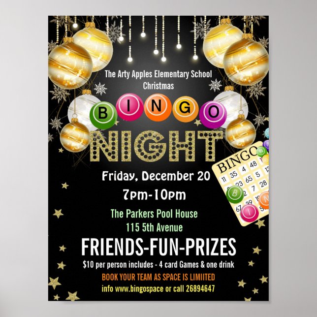Jul Bingo Nattflygare Poster (Framsidan)