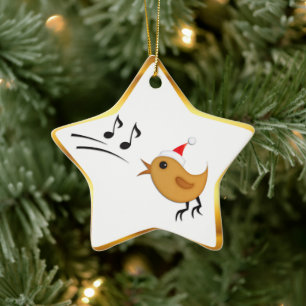 Jul Bird Star Träd Ornament