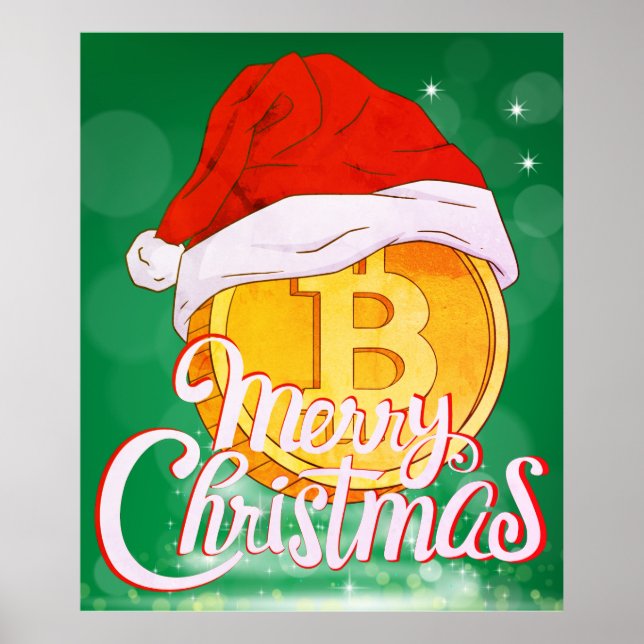 Jul Bitcoin - Dagshandlarens Gåva Poster (Framsidan)