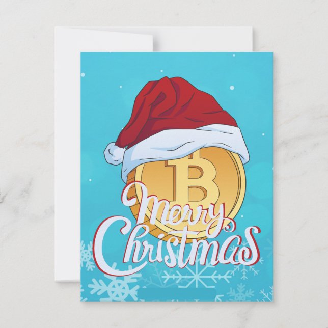Jul Bitcoin - Dagshandlares Gåva Julkort (Framsida)