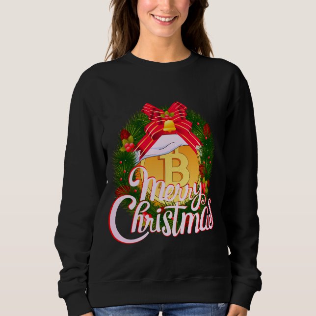 Jul Bitcoin inuti Julkrans T Shirt (Framsida)