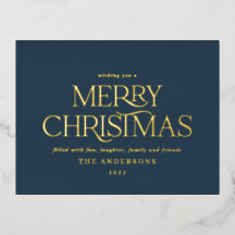 Jul blå elegant minimal modern typografi
