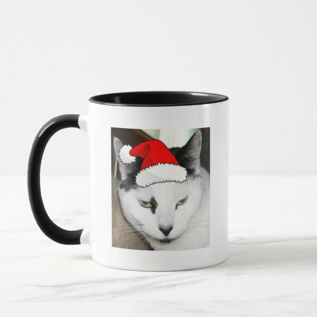 Jul Black and White Kitten Mugg (Vänster)