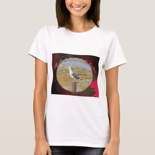 Jul Black Backed Gull jul Caroling T-shirt (Framsida)