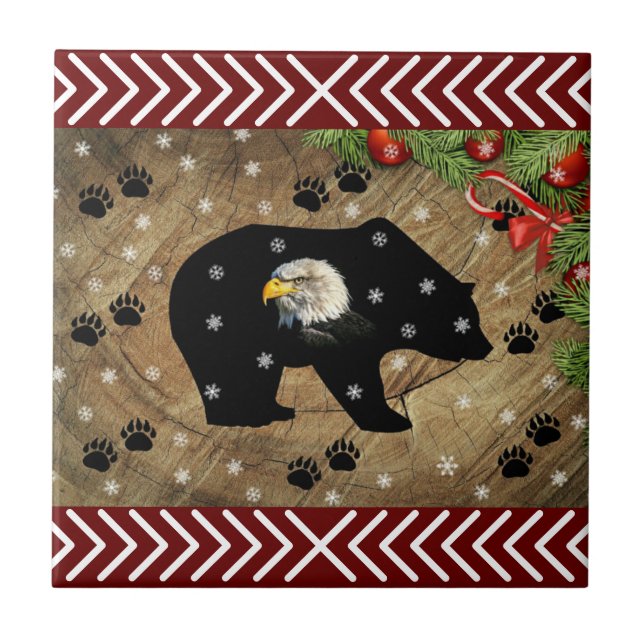 Jul Black Bear Örn Wilderness Kakelplatta (Framsidan)