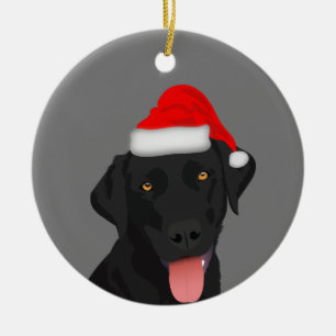 Jul Black Labrador Retriever Julgransprydnad Keramik