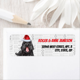Jul Black Russian Terrier Helgdag Adress Returadress Etikett