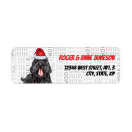Jul Black Russian Terrier Helgdag Adress Returadress Etikett