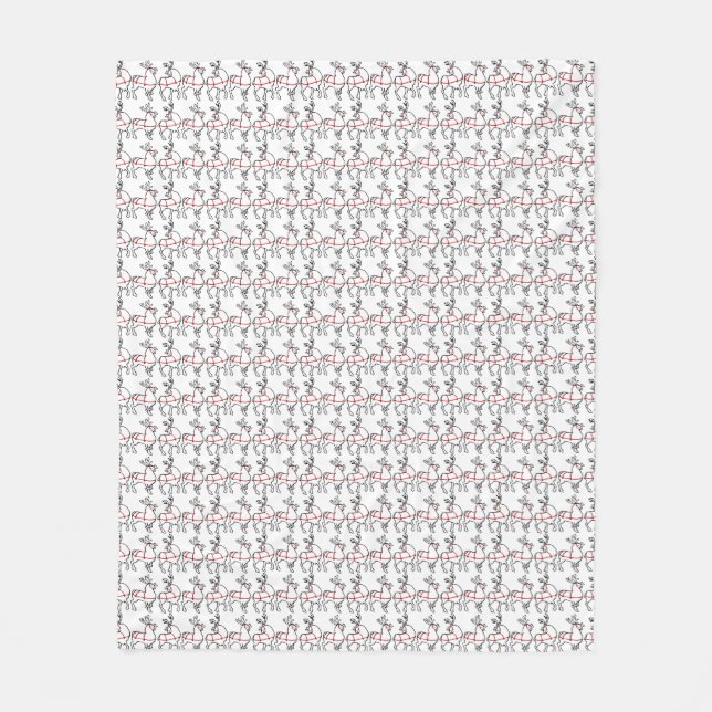 Jul Blanket Helgdag Reindeer Fleece Blanket (Framsidan)