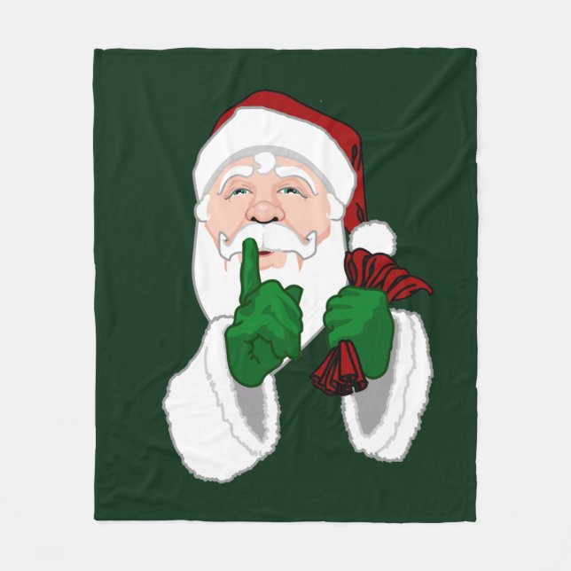 Jul Blanket Helgdag Santa Fleece Blanket (Framsidan)