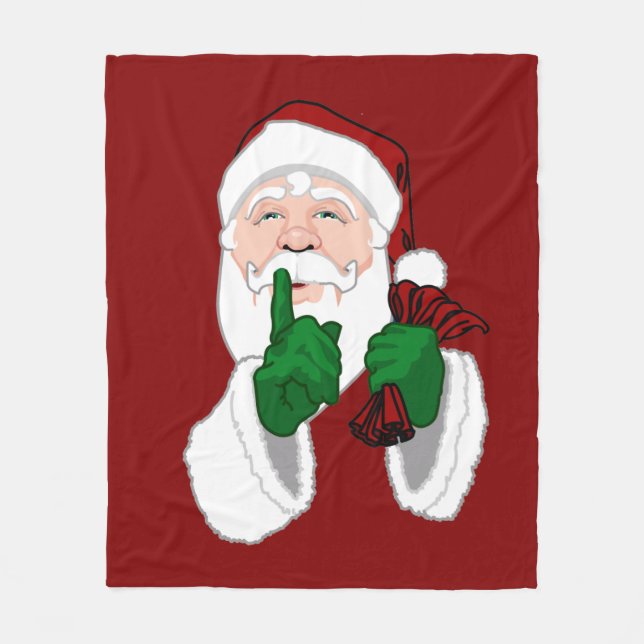 Jul Blanket Helgdag Santa Fleece Blanket (Framsidan)