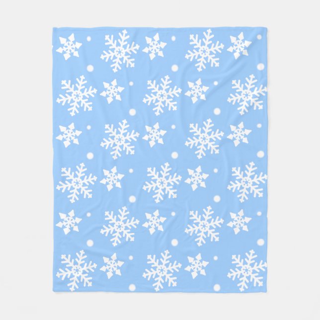 Jul Blanket Helgdag Snowflake Fleece Blanket (Framsidan)