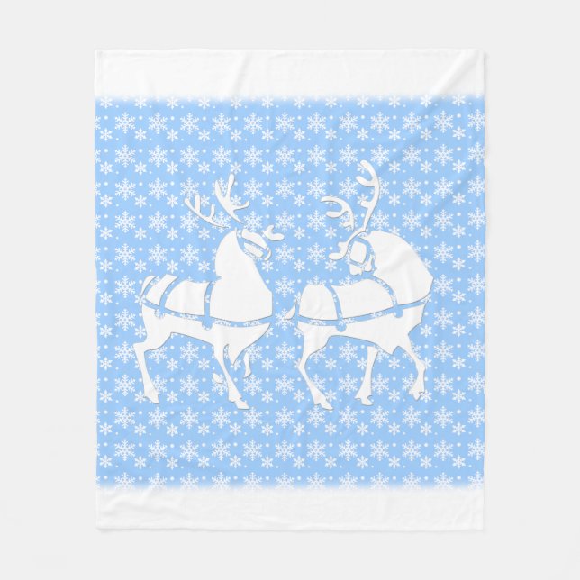 Jul Blanket Helgdag Snowflake Fleece Blanket (Framsidan)