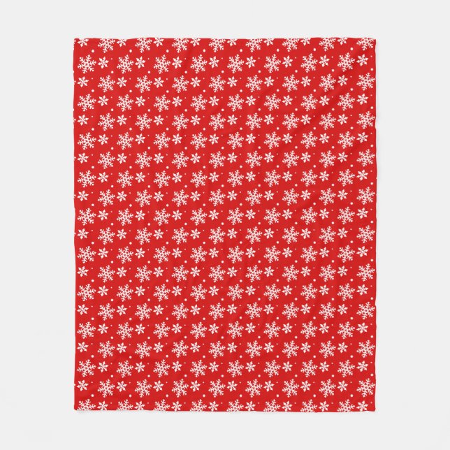 Jul Blanket Helgdag Snowflake Fleece Blanket (Framsidan)