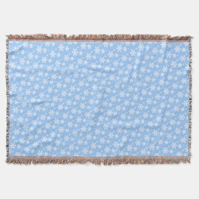 Jul Blanket Helgdag Snowflake Throw Blankets Mysfilt (Framsidan)