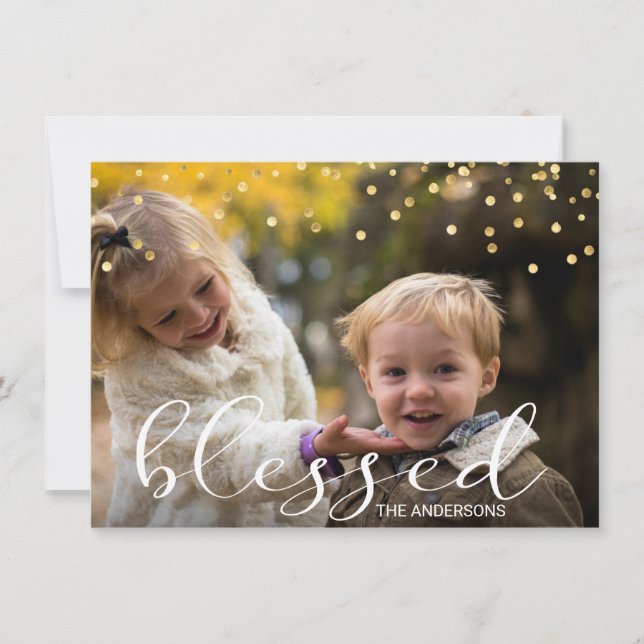 Jul Blankt Guld Confetti Overlay PHOTO (Framsida)