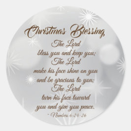 Jul Blating Bible Verse Nummer 6:24-26 Runt Klistermärke