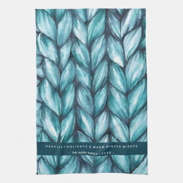 Jul - blått kökshandduk (Vertikal)