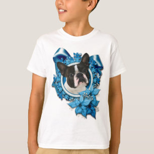 Jul - blåttsnöflingor - Boston Terrier Tee Shirt