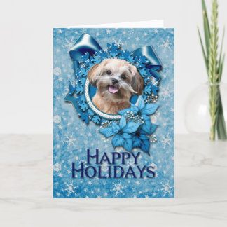 Jul - blåttSnowflake - ShihPoo - Maggie Helgkort