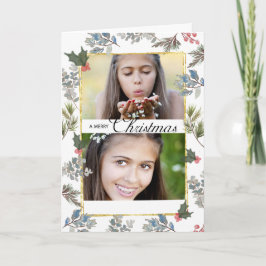 Jul Blessens 2 Fotokort Mjuk vattenfärg Kort