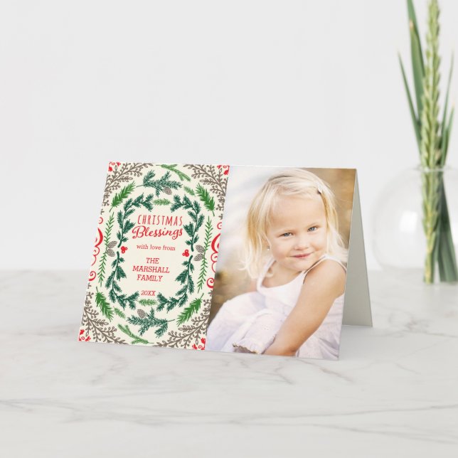 Jul Blessens Fotokort Julhälsningar Helgkort (Framsida)