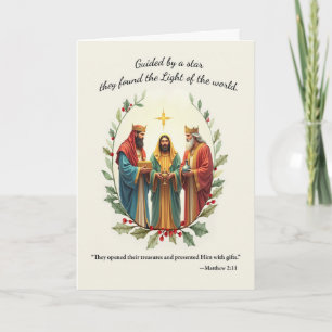 Jul Blessens med Wise Manar Scripture Kort