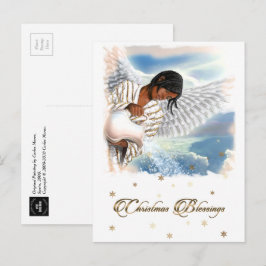 jul Blessings African American Angel Helg Vykort