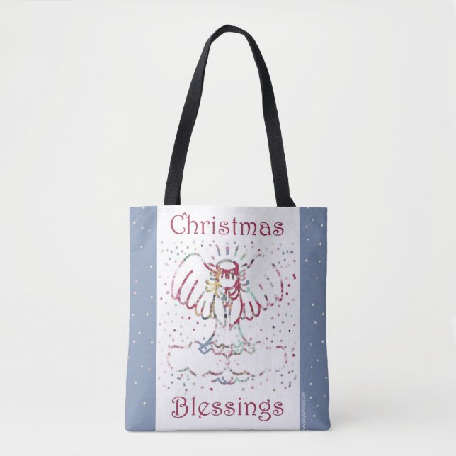 Jul Blessings Angel Tote Tygkasse (Framsida)