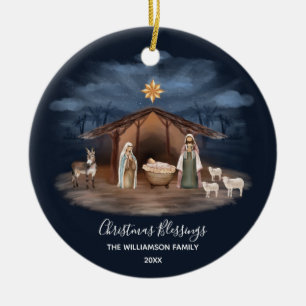 Jul Blessings Christian Julgransprydnad Keramik