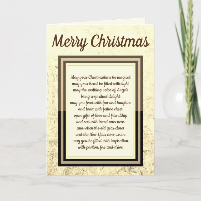 Jul Blessings Guld frostdesign Kort (Framsida)