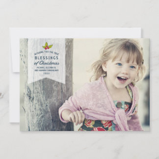 Jul Blessings | Helgdag-fotokort Julkort