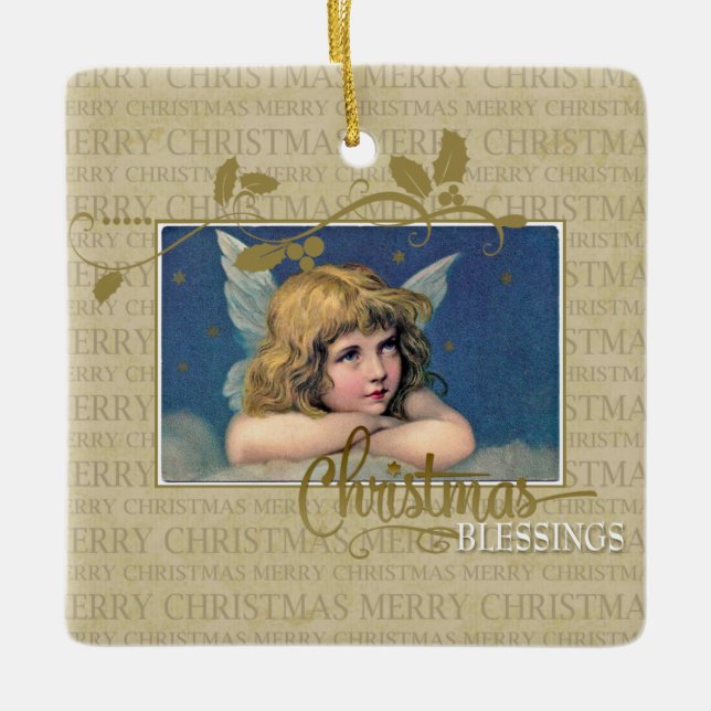 Jul Blessings Little Angel Julgransprydnad Keramik (Framsida)
