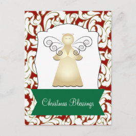 Jul Blessings med Angel Hälsning Helg Vykort