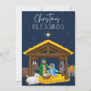 Jul Blessings Nativitet Baby Jesus Christian Chris Julkort