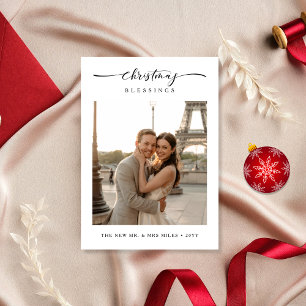 Jul Blessings Nyligen destinationsfoto Julkort